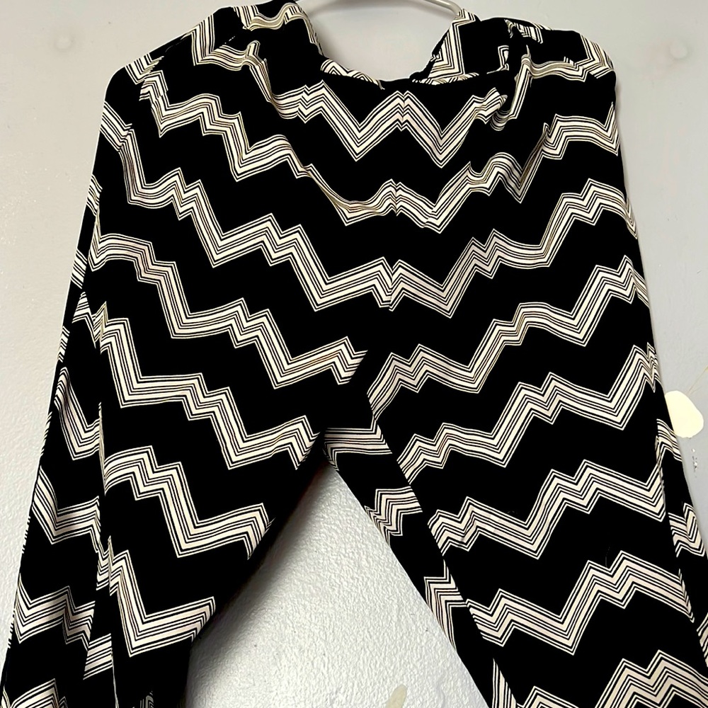 Boho pants “kinda” black and white with stripes